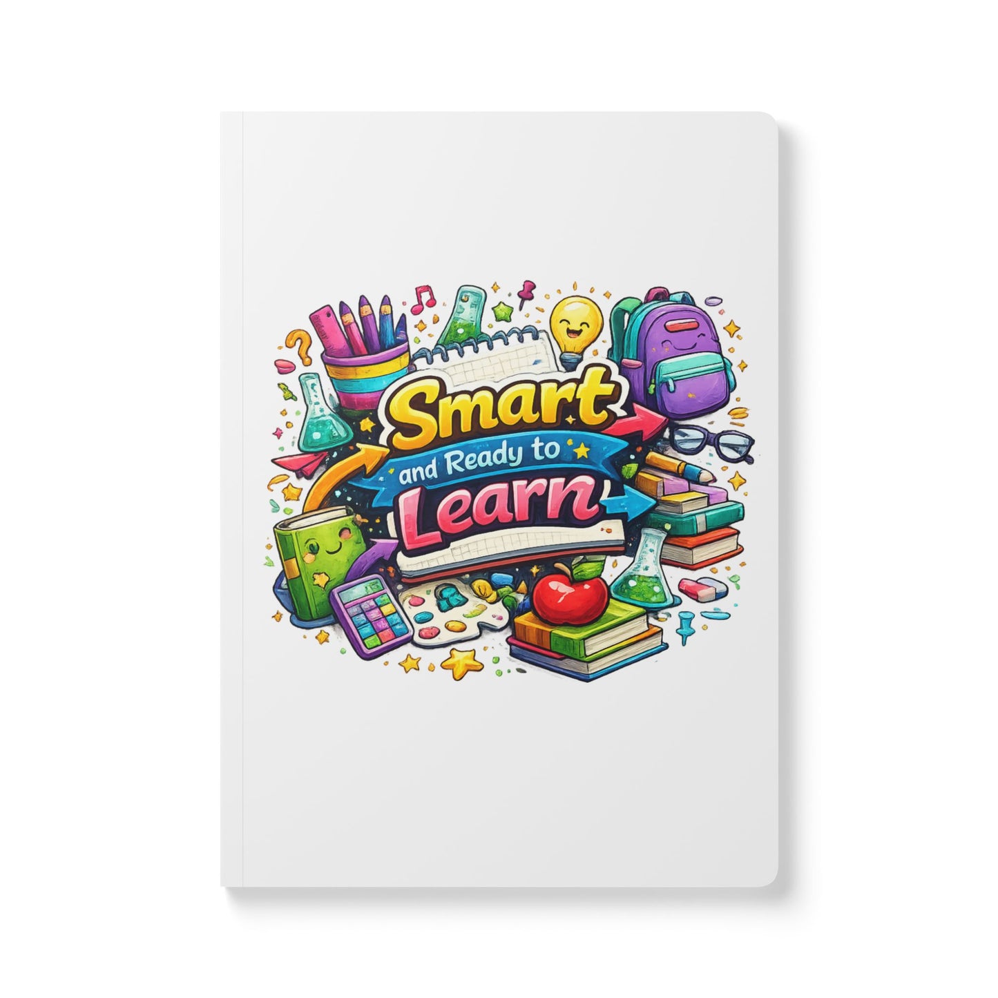 Smart and Ready to Learn Softcover Journal — Back-to-School School Supplies Notebook for Students