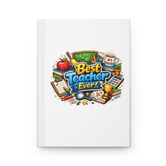 Best Teacher Ever! Hardcover Journal — Teacher Appreciation Gift Notebook